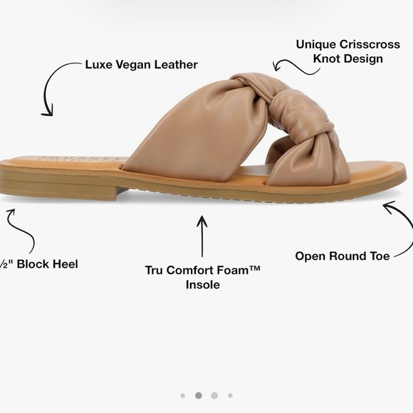 NWOT JOURNEE COLLECTION Tru Comfort Kianna Sandal Brown 7.5 Boho Cottagecore - Picture 4 of 10